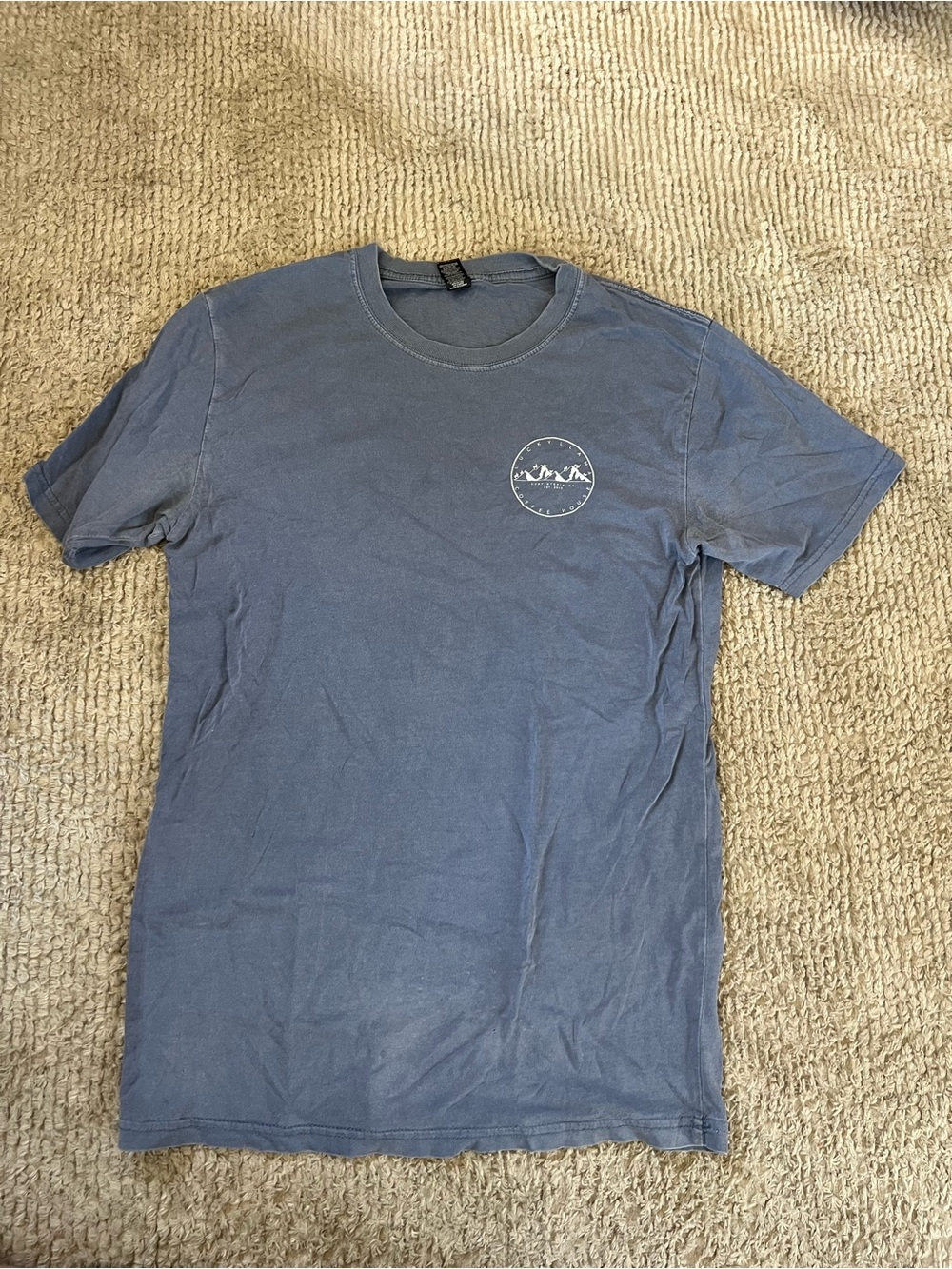 Men's Blue Graphic Crew Neck T-Shirt